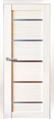 Дверь межкомнатная Терри Стиль-1, цвет белая лиственница, экошпон, остекленная