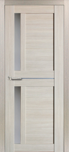 Дверь межкомнатная Терри Стиль-5, цвет беленый дуб, экошпон, остекленная