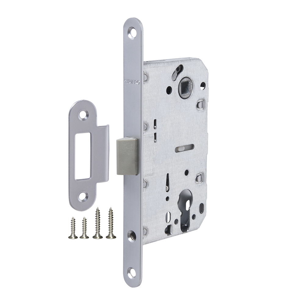 Замок под цилиндр пластик Фуаро PLASTP85C-50 (P85C-50) SSC, цвет хром сатинированный (гарантия - 12 месяцев)