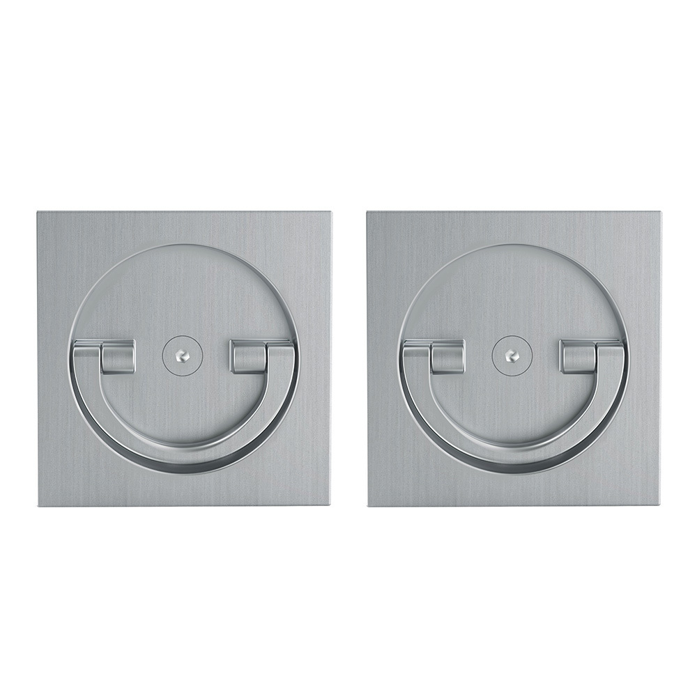 Ручка квадрат для раздвижных дверей Армадилло SH.QUADRO55.BK8х2 MWSC-33, цвет итальянский тисненый (гарантия - 5 лет)