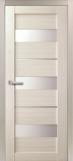 Дверь межкомнатная Терри Стиль-17, цвет беленый дуб, экошпон, остекленная