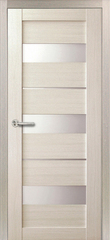 Дверь межкомнатная Терри Стиль-17, цвет беленый дуб, экошпон, остекленная