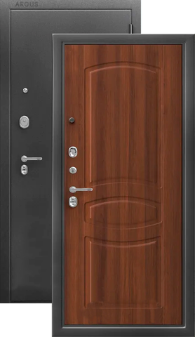 Сейф-дверь входная Аргус Люкс ДА-64 Монако, 2 замка, 2 мм металл, (серебро антик+коньяк статус)