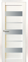 Дверь межкомнатная Терри Стиль-17, цвет белая лиственница, экошпон, остекленная