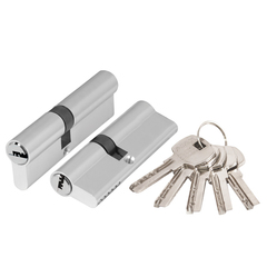 Цилиндр ключ-ключ Аякс (AX200/60) AX2000Key60 (25+10+25) CP, цвет хром (гарантия - 12 месяцев)