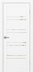 Дверь межкомнатная Оптима Порте Турин 560.12, цвет белый снежный, экошпон, зеркало