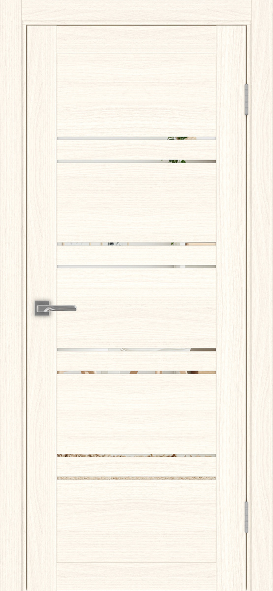 Дверь межкомнатная Оптима Порте Турин 560.12, цвет светлый ясень, экошпон, зеркало