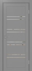 Дверь межкомнатная Оптима Порте Турин 560.12, цвет серый, экошпон, зеркало
