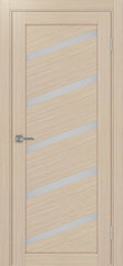 Дверь межкомнатная Оптима Порте Турин 506У.112, цвет беленый дуб, экошпон, стекло мателюкс