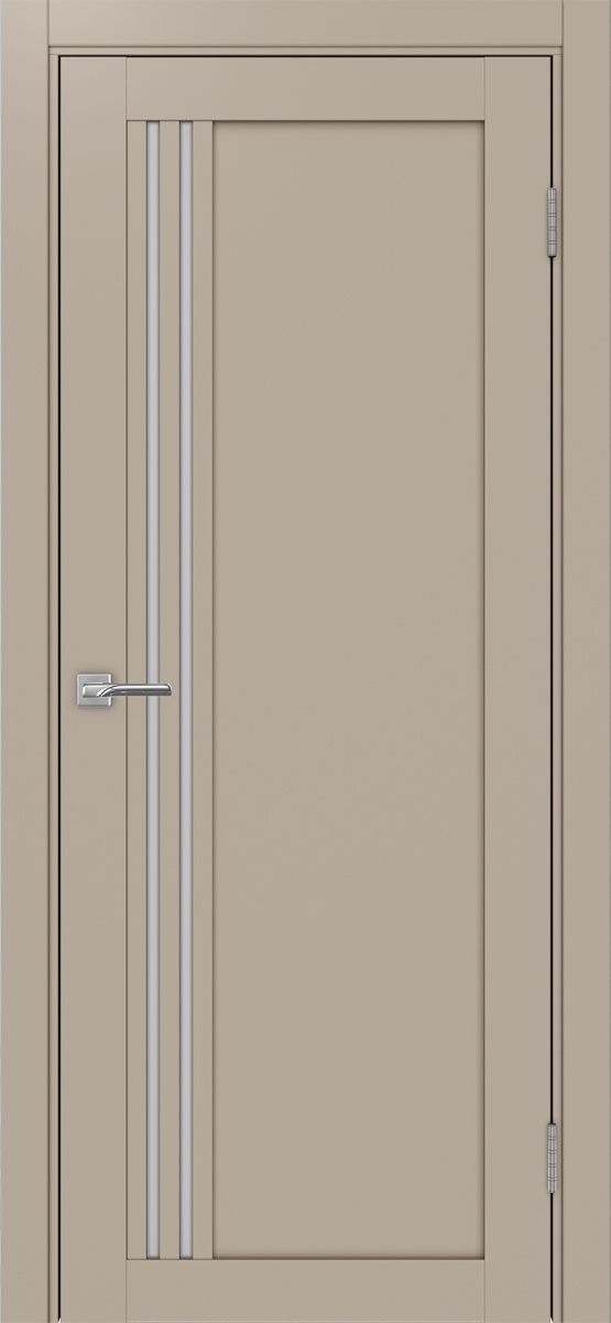 Дверь межкомнатная Оптима Порте Турин 555.21, цвет мокко, экошпон, стекло лакобель черное