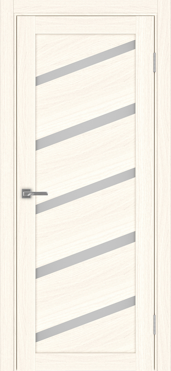 Дверь межкомнатная Оптима Порте Турин 506У.112, цвет светлый ясень, экошпон, стекло мателюкс