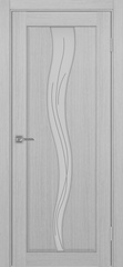 Дверь межкомнатная Оптима Порте Сицилия 730.121, цвет серый дуб, экошпон, стекло Линии