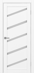 Дверь межкомнатная Оптима Порте Турин 506У.112, цвет белый снежный, экошпон, стекло мателюкс