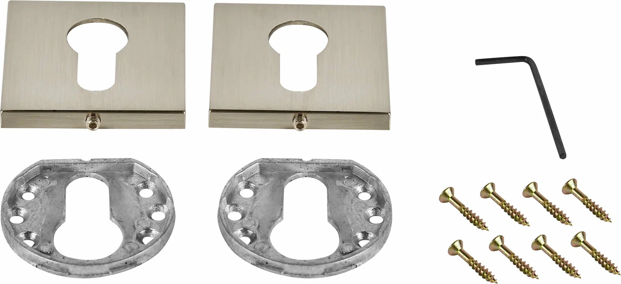 Накладка квадрат на цилиндр Инерта FZ21-HL SN, цвет никель (гарантия - 12 месяцев)