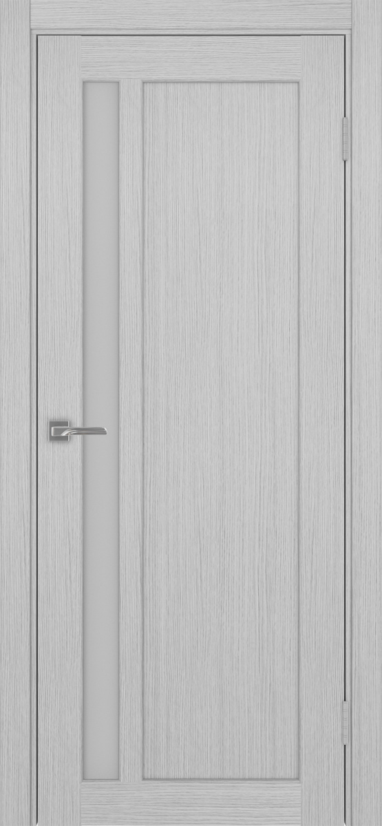 Дверь межкомнатная Оптима Порте Парма 412.21, цвет серый дуб, экошпон, стекло мателюкс