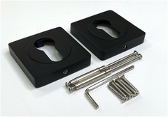 Накладка квадрат на цилиндр Инерта FZ14-HL BL, цвет черный (гарантия - 12 месяцев)