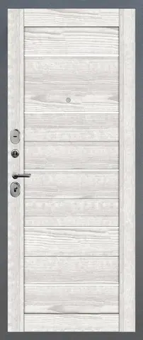 Теплая дверь входная FLY DOORS Аркан 206, 2 замка, 1,2 мм металл, (графит букле+айс ривьера) #3