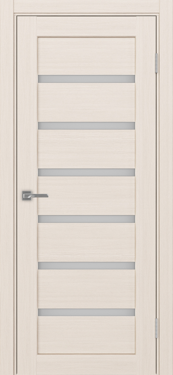 Дверь межкомнатная Оптима Порте Парма 407.12, цвет перламутровый ясень, экошпон, стекло мателюкс