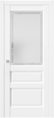 Дверь межкомнатная ВестСтайл SNR8, цвет эмлэер белый, экошпон, остекленная