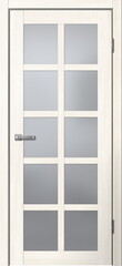 Дверь межкомнатная Ла Стелла 271, цвет латте ясень, экошпон, стекло матовое