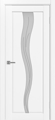 Дверь межкомнатная Оптима Порте Сицилия 730.121, цвет белый снежный, экошпон, стекло Линии