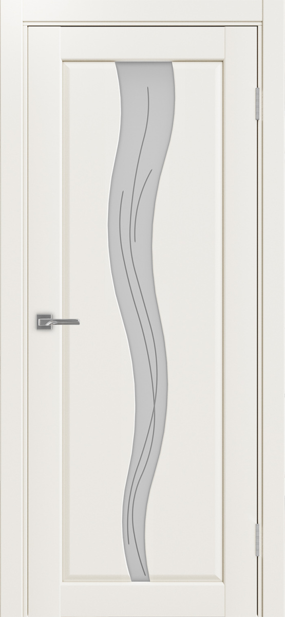 Дверь межкомнатная Оптима Порте Сицилия 730.121, цвет бежевый, экошпон, стекло Линии