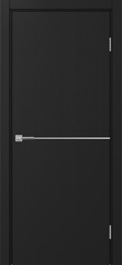 Дверь межкомнатная Оптима Порте Неаполь 202 молдинг SC (кромка ПВХ в цвет полотна с 4х сторон с врезкой под замок Морелли М1895 (М1885)), цвет антрацит, экошпон, глухая