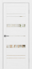 Дверь межкомнатная Оптима Порте Турин 562.12, цвет белый лед, экошпон, зеркало