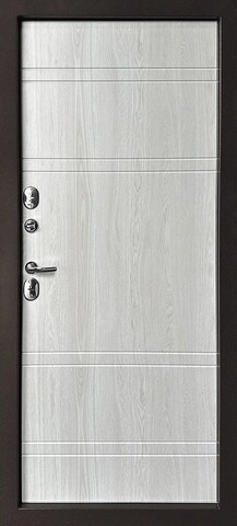 Термодверь входная Прораб Протерма 11 см, 2 замка, 1,2 мм металл, (шоколад букле+эш вайт астана) #3