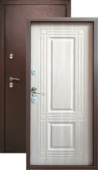 Термодверь входная Страж 3К-Тепло, 2 замка, 1,5 мм металл, (медь антик+светлый меланж)
