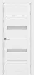 Дверь межкомнатная Оптима Порте Турин 562.12, цвет белый лед, экошпон, стекло мателюкс