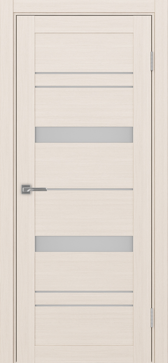 Дверь межкомнатная Оптима Порте Турин 562.12, цвет перламутровый ясень, экошпон, стекло мателюкс