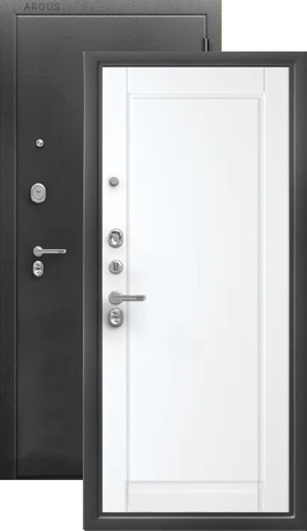 Сейф-дверь входная Аргус Люкс ДА-64 Асти, 2 замка, 2 мм металл, (серебро антик+арктик эмалит)