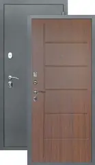 Дверь входная Страж 2К Стандарт Х, 2 замка, 1,2 мм металл, (серебро антик+орех лесной)