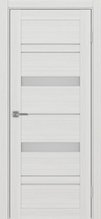 Дверь межкомнатная Оптима Порте Турин 562.12, цвет серебристый ясень, экошпон, стекло мателюкс