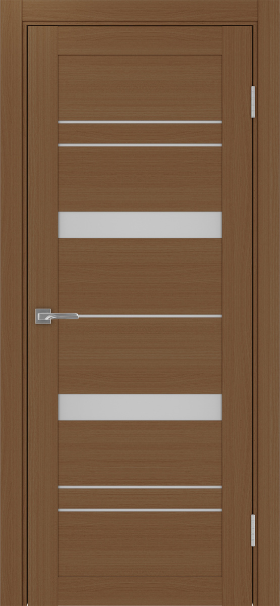 Дверь межкомнатная Оптима Порте Турин 562.12, цвет орех, экошпон, стекло мателюкс